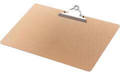 Klemplaat A3 bruin, hardboard