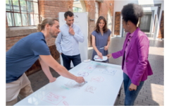 Whiteboard Nobo Move&Meet basis set afneembaar en draagbaar whiteboard grijs