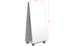 Whiteboard Nobo Move&Meet basis set afneembaar en draagbaar whiteboard grijs