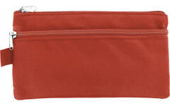 Schooletui plat 21 x 11 cm rood