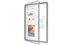 Binnenvitrine Nobo draaideur met slot 9 x A4