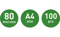 Plastificeer/lamineerhoes A4- 80 micron 100 stuks