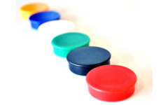 Magneet assorti 20 mm rond, 10 stuks