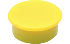 Magneet geel 30 mm rond, 10 stuks