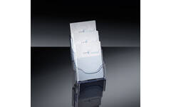 Folderhouder tafelmodel 3 x A5 transparant acryl