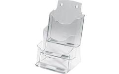 Folderhouder tafelmodel 3 x A5 transparant acryl