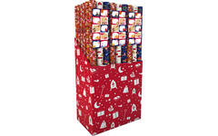 Cadeaupapier Sint assorti 70 x 200 cm, 3 rollen inclusief etiketten