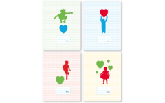 Schriften commerciaal 4x7,5 mm, hart voor leren 16,5 x 21 cm, budget (25 stuks)