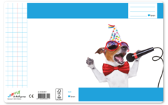 Schriften ruit 10x10 mm, gekke dieren, 16,5 x 21 cm, 80 gr (25 stuks)