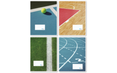 Schriften 24 lijnen, sportveld, 16,5 x 21 cm, 80 gr (25 stuks)