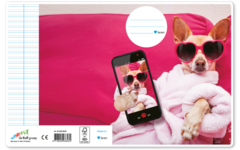 Schriften 24-2,5, selfie hond, 16,5 x 21 cm, 80 gr (25 stuks)