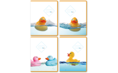 Schriften commerciaal 4x7,5 mm, badeendjes, 16,5 x 21 xm, 80 gr (25 stuks)