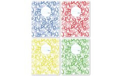Schriften ruit 5x9 mm, cijfers, 16,5 x 21 cm, 80 gr (25 stuks)