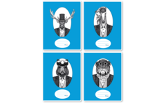 Schriften 6-3, dieren in pak, 16,5 x 21 cm (25 stuks)