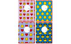 Schriften 6-3-6, smileys, 16,5 x 21 cm, 80 gr (25 stuks)