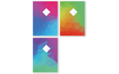 Schriften blanco, geometrisch, 21 x 29,7 (A4), 70 gr (25 stuks)