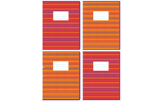Schriften 4-4-4, kleurenpalet, 16,5 x 21 cm, 80 gr (25 stuks)