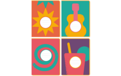 Schriften commerciaal 4x7,5 mm, festival, 16,5 x 21 cm, 80 gr (25 stuks)