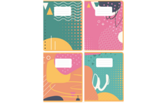 Schriften commerciaal 4x7,5 mm, notebook, 16,5 x 21 cm, 80 gr (25 stuks)