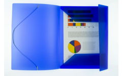 Elastomap A4 PP transparant blauw