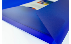 Elastomap A4 PP transparant blauw