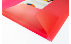 Elastomap A4 PP transparant rood