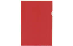 L-map A4 120 mu transparant rood, 10 stuks