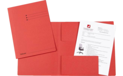 Dossiermap rood folio gerecycled karton