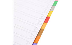 Tabbladen A4 23-rings karton met kunststof tabs, 10-delig
