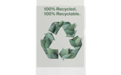 Transparantmap L-model Esselte Recycled PP A4 100µ set van 100 stuks