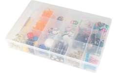 Opbergbox 17 vak met deksel transparant