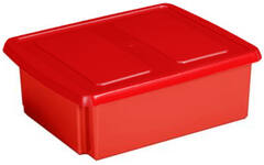 Opbergbox met deksel Rood 45 x 35 x 14 cm, 17 liter