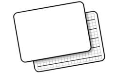 Whiteboard/wisbord Deluxe | de Rolf groep | blanco/gelinieerd, 10 stuks