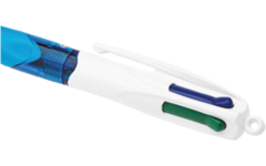 Pen BIC 4 kleuren grip medium assorti, set van 12 stuks