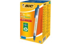 Balpen BIC ECOlutions® Clic Stic® blauw, 50 stuks