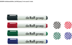 Whiteboardstiften | de Rolf groep | 5 mm assorti, 4 stuks