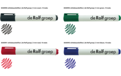 Whiteboardstiften | de Rolf groep | 5 mm assorti, 4 stuks