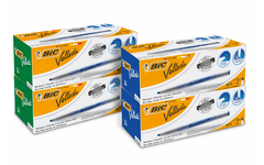 Whiteboardstiften BIC Velleda 1721 voordeelpak blauw en groen, 96 stuks