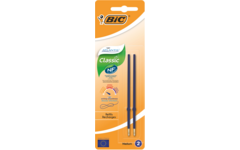 Navulling BIC Atlantis Classic medium punt 1 mm blauw, 2 stuks