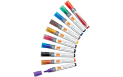 Whiteboardstiften Nobo Liquid Ink ronde punt 3 mm assorti, 10 stuks