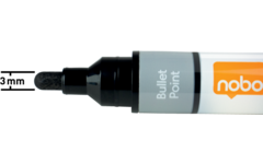 Whiteboardstiften Nobo Liquid Ink ronde punt 3 mm assorti, 10 stuks