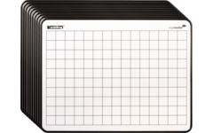 Wisbord melamine edding move minds blanco/ruit, 10 stuks