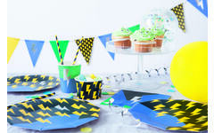 Party-Box blauw Flash, 6 persoons (42-delig)