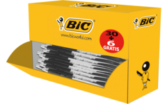 Balpen BIC Atlantis zwart Voordeelpak 30 + 6 gratis