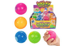 Sensorische bal ribbel 6,5 cm assorti