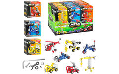3D constructiemetaal mini voertuig assorti