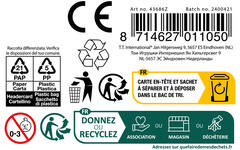 Foam vliegtuig 36 cm met stickers assorti