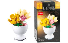 Bouwstenen bloemen in pot assorti