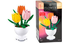 Bouwstenen bloemen in pot assorti