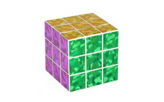 Kubus magische puzzel kubus glitter